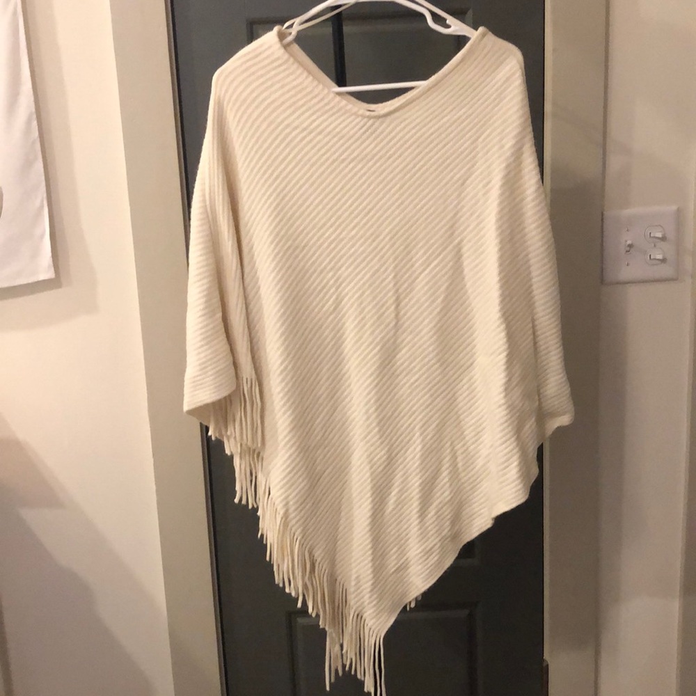 Cream Stylish Poncho